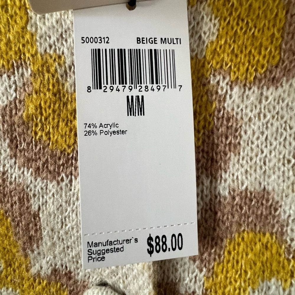 NWT Industry Floral Cropped Button Front Cardigan - Picture 4 of 8